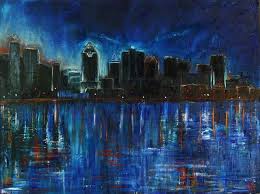 Œuvre du Ville nocturne (المدينة ليلاً)