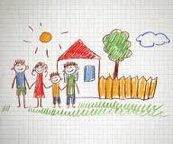 Œuvre du Bébé art dessin Images d'enfants colorées sur papier