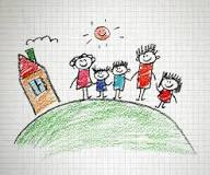 Œuvre du Bébé art dessin Images d'enfants colorées sur papier